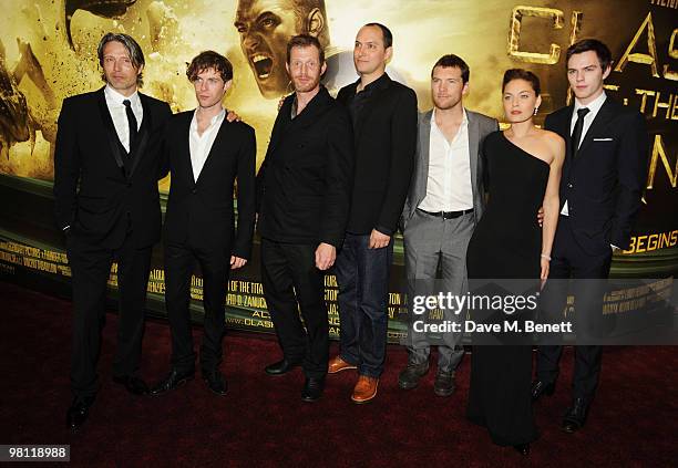 Mads Mikkelsen, Luke Treadaway, Jason Flemyng, Louis Leterier, Sam Worhington, Alexa Davalos and Nicholas Hoult arrive at the World premiere of...