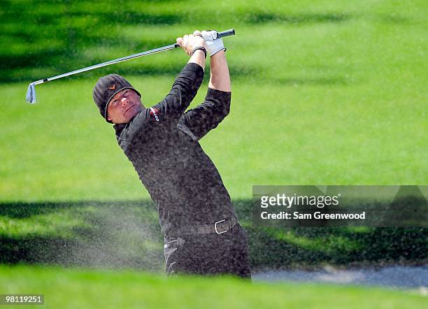 Alex Cejka of Germany plays a shot during the first round of the Honda Classic at PGA National Resort And Spa on March 4, 2010 in Palm Beach Gardens,...
