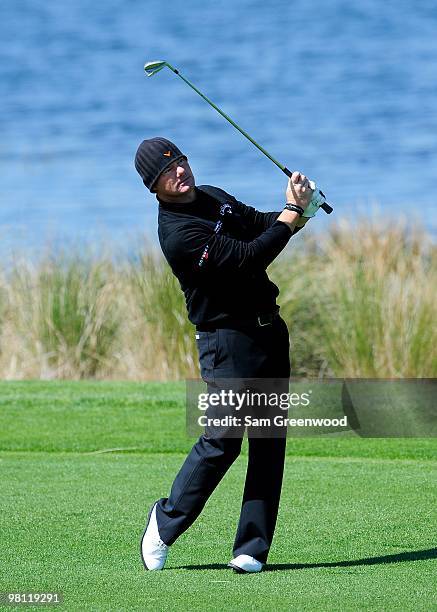 Alex Cejka of Germany plays a shot during the first round of the Honda Classic at PGA National Resort And Spa on March 4, 2010 in Palm Beach Gardens,...