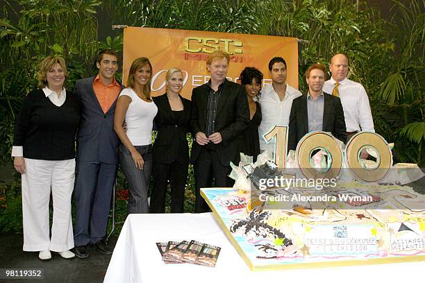 Carol Mendelsohn, Jonathan Togo, Eva La Rue, Emily Procter, David Caruso, Khandi Alexander, Adam Rodriguez, Jerry Bruckheimer and Rex Linn