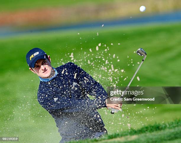 Justin Rose of England plays a shot during the first round of the Honda Classic at PGA National Resort And Spa on March 4, 2010 in Palm Beach...