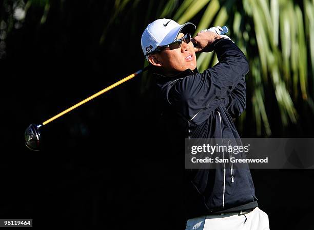 Anthony Kim hits a shot during the first round of the Honda Classic at PGA National Resort And Spa on March 4, 2010 in Palm Beach Gardens, Florida.