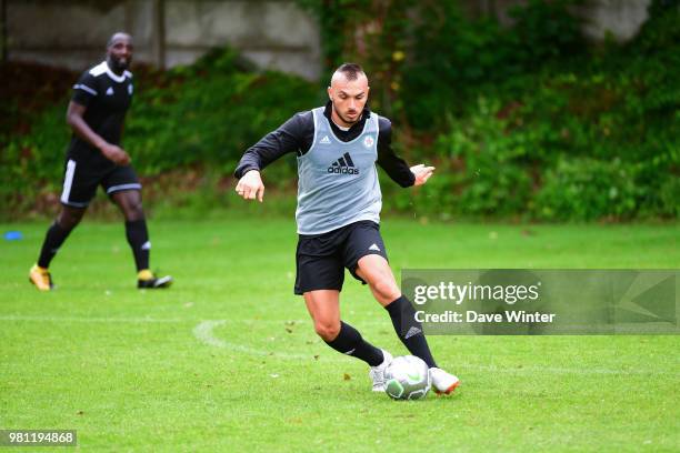 Teddy Teuma of Red Star during the first training session of the new season for Red Star on June 18, 2018 in Paris, France.