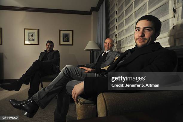 Writer Thomas Bidegain, Director Jacques Audiard & Actor Tahar Rahim are photographed in New York for the New York Times.