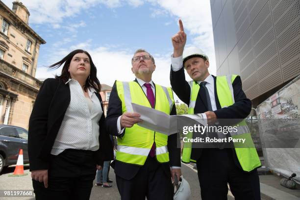 David Mundell , Secretary of State for Scotland visits Glasgow School of Art with Susan Aitken, leader of Glasgow City Council and Raymond Barlow ,...