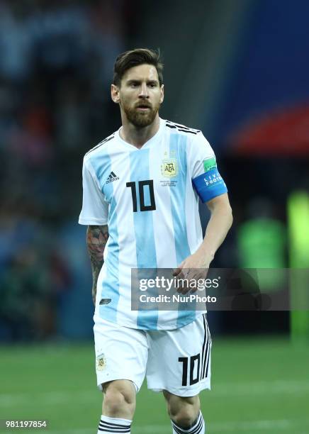 Group D Argentina v Croazia - FIFA World Cup Russia 2018 Lionel Messi at Nizhny Novgorod Stadium, Russia on June 21, 2018.