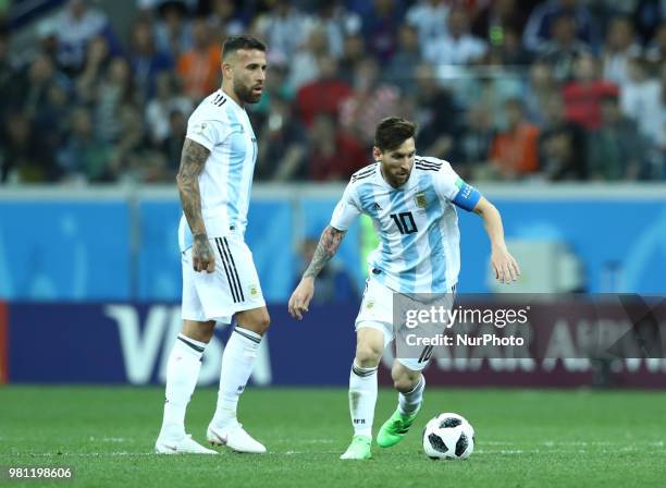 Group D Argentina v Croazia - FIFA World Cup Russia 2018 Lionel Messi in action at Nizhny Novgorod Stadium, Russia on June 21, 2018.