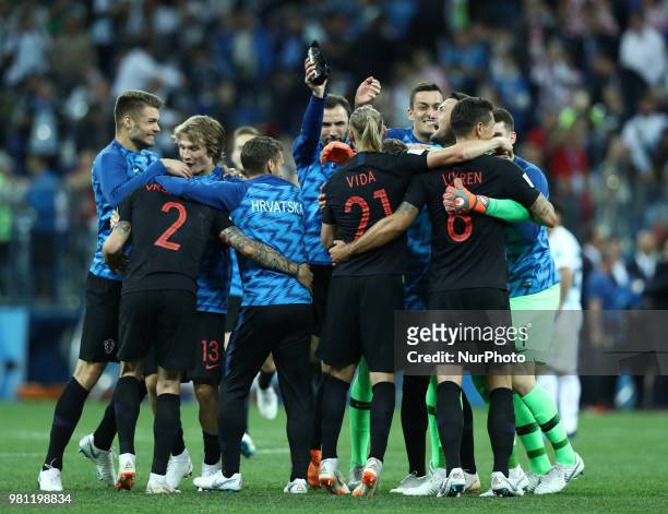 Group D Argentina v Croazia - FIFA World Cup Russia 2018 Croatia celebration at Nizhny Novgorod Stadium, Russia on June 21, 2018.