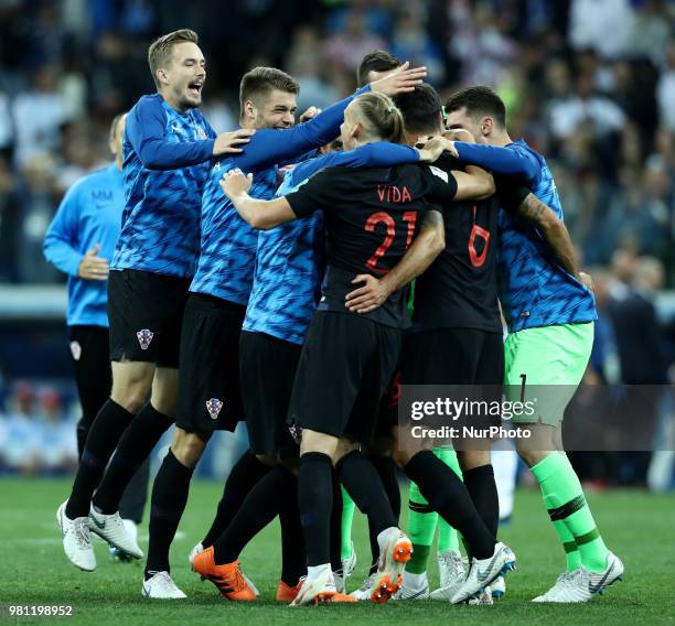 Group D Argentina v Croazia - FIFA World Cup Russia 2018 Croatia celebration at Nizhny Novgorod Stadium, Russia on June 21, 2018.