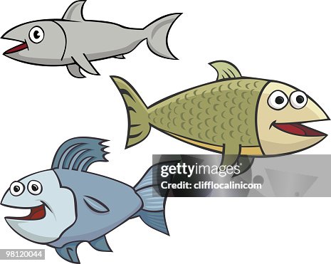 Three happy fish Three happy fish