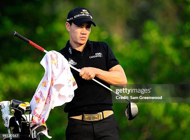 Camilo Villegas of Columbia plays a shot on the 14th hole during the third round of the Honda Classic at PGA National Resort And Spa on March 6, 2010...