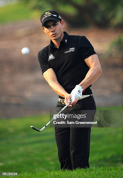 Camilo Villegas of Columbia plays a shot on the 13th hole during the third round of the Honda Classic at PGA National Resort And Spa on March 6, 2010...