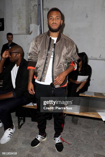 Soccer PLayer Ryan Bertrand attends the Maison Mihara Yasuhiro Menswear Spring/Summer 2019 show as part of Paris Fashion Week on June 22, 2018 in...