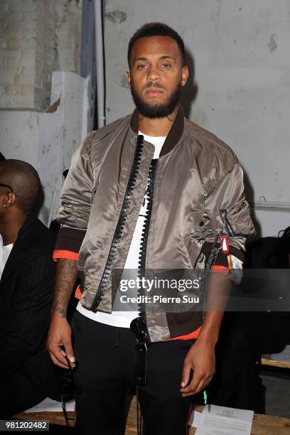 Soccer PLayer Ryan Bertrand attends the Maison Mihara Yasuhiro Menswear Spring/Summer 2019 show as part of Paris Fashion Week on June 22, 2018 in...
