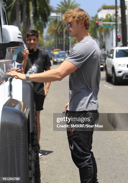 Logan Paul is seen on June 21, 2018 in Los Angeles, CA.
