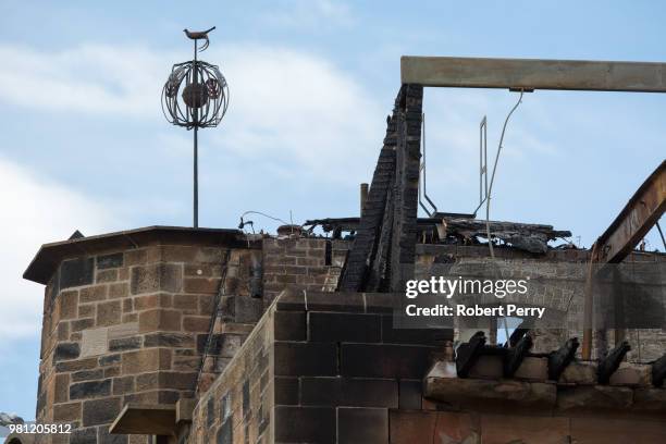 The art school finial stands as a symbol of hope having survived the two recent blazes that have damaged the Mackintosh Building at Glasgow School of...