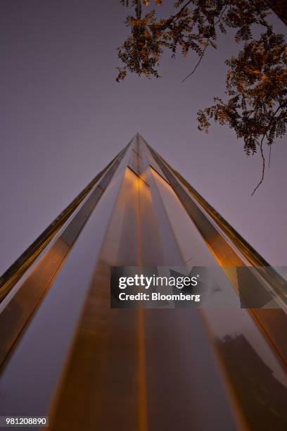 The BMO Harris Bank NA headquarters building stands at night in Chicago, Illinois, U.S., on Monday, June 11, 2018. Bank of Montreal is revamping its...