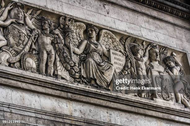 cherubs and angels - architrave stock pictures, royalty-free photos & images