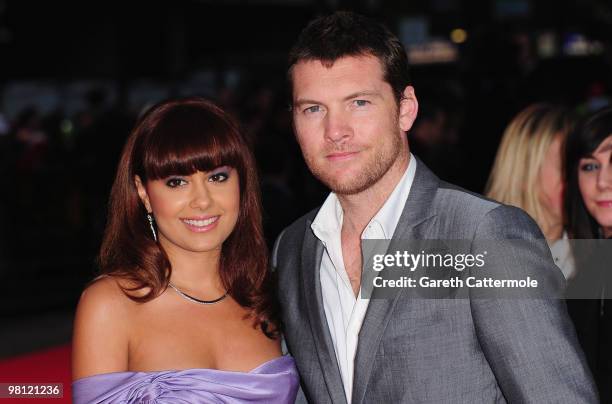 Sam Worthington and Natalie Mark arrive at the World Film Premiere of 'Clash of the Titans' at the Empire Leicester Square on March 29, 2010 in...