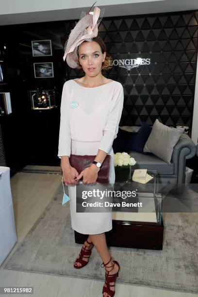 Victoria Pendleton attends the Longines suite in the Royal Enclosure, during Royal Ascot on June 22, 2018 in Ascot, England.