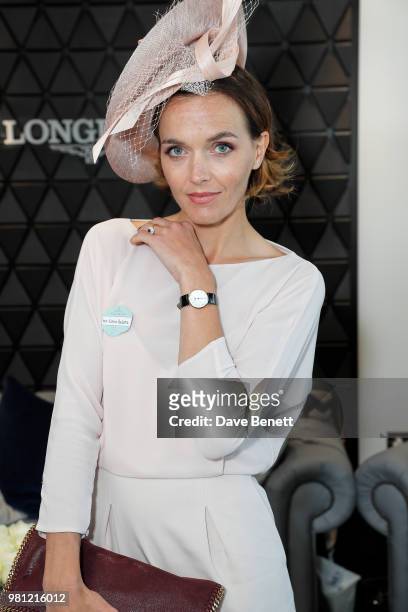 Victoria Pendleton attends the Longines suite in the Royal Enclosure, during Royal Ascot on June 22, 2018 in Ascot, England.