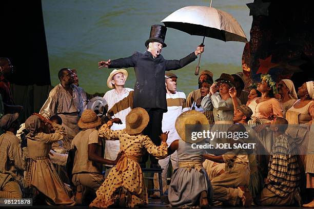 Singers perform during "Treemonisha", the opera from African-American ragtime composer Scott Joplin, and directed by Spanish dancer and choreographer...