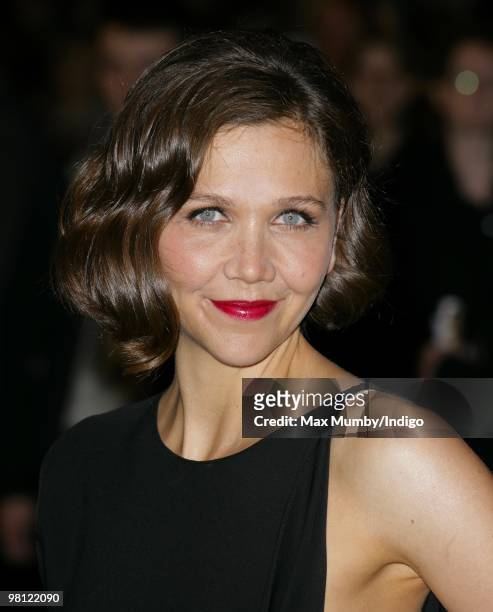 Maggie Gyllenhaal attends the World Film Premiere of Nanny McPhee and the Big Bang at Odeon Leicester Square on March 24, 2010 in London, England.