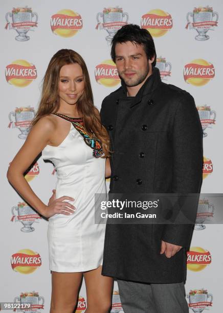 Una Healy and Ben Foden attends the Walkers Launch Party to launch 15 new flavours of crisps at Orchid on March 29, 2010 in London, England.