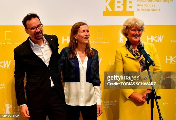 Former artistic director of the Swiss film festival of Locarno Italian Carlo Chatrian, Dutch Mariette Rissenbeek and German State Secretary for...
