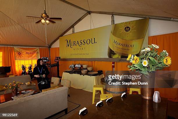 The Mirassou Sunroom tent during the Kia Classic Presented by J Golf at La Costa Resort and Spa on March 27, 2010 in Carlsbad, California.