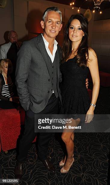 Gary Lineker and Danielle Bux attend the Walkers campaign launch, at Orchid on March 29, 2010 in London, England.