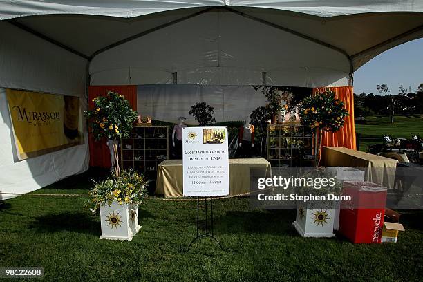 The Mirassou Sunroom tent during the Kia Classic Presented by J Golf at La Costa Resort and Spa on March 27, 2010 in Carlsbad, California.