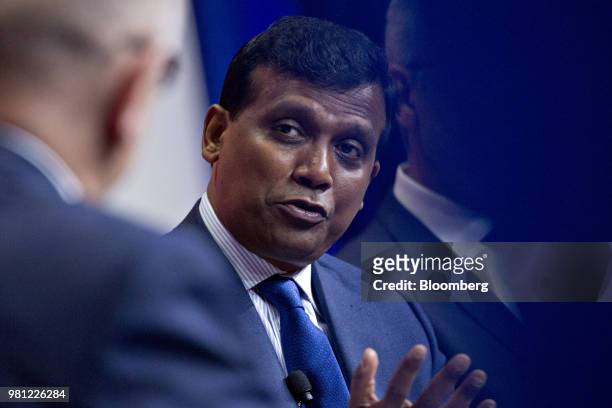 Ravi Kumar, president of Infosys Ltd., speaks during a panel discussion at the SelectUSA Investment Summit in National Harbor, Maryland, U.S., on...