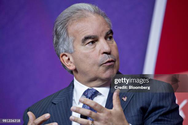 Jack Fusco, chairman, president and chief executive officer of Cheniere Energy Inc., speaks during a panel discussion at the SelectUSA Investment...