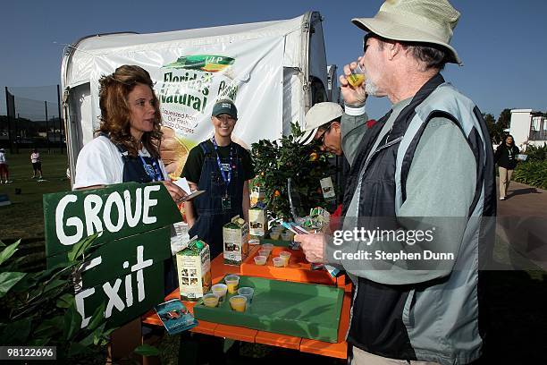 The Florida's Natural booth during the Kia Classic Presented by J Golf at La Costa Resort and Spa on March 27, 2010 in Carlsbad, California.