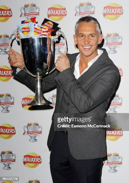 Gary Lineker attends the Walkers Campaign Launch on March 29, 2010 in London, England.