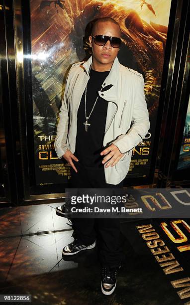Ironik arrives at the World premiere of 'Clash Of The Titans' at the Empire Leicester Square on March 29, 2010 in London, England.