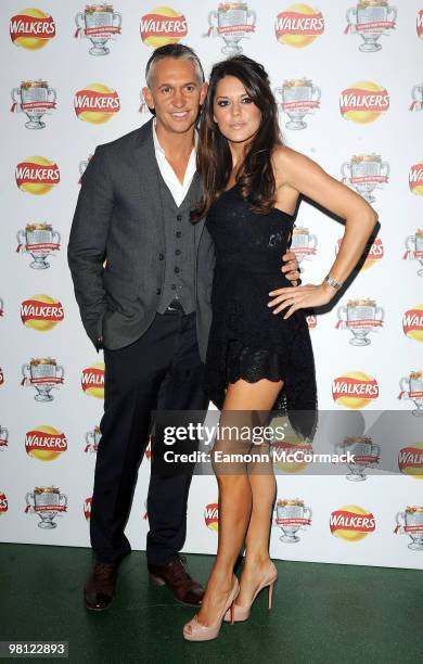 Gary Lineker and Danielle Lineker attend the Walkers Campaign Launch on March 29, 2010 in London, England.
