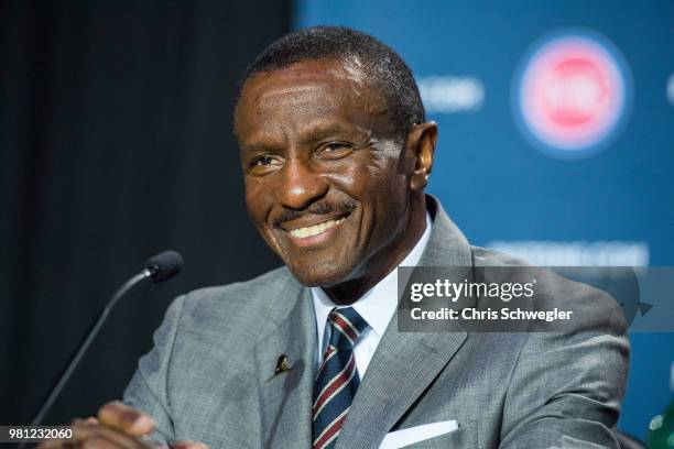 Dwane Casey introduced as the Detroit Pistons new head coach at Little Caesars Arena on June 20, 2018 in Detroit, Michigan. NOTE TO USER: User...