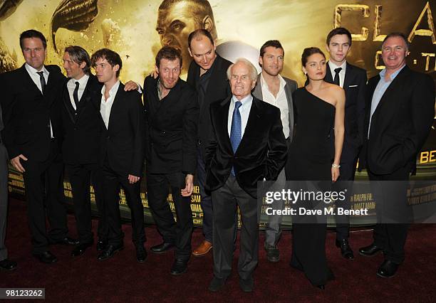 Mads Mikkelsen, Luke Treadaway, Jason Flemyng, Louis Leterier, Richard D. Zanuck, Sam Worthington, Alexa Davalos and Nicholas Hoult arrive at the...