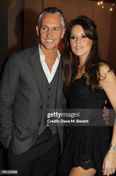 Gary Lineker and Danielle Bux attend the Walkers campaign launch, at Orchid on March 29, 2010 in London, England.