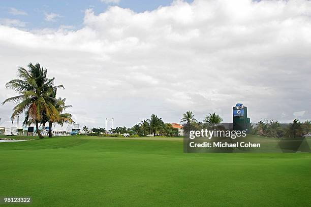 General view of the 13th green at Trump International Golf Club on March 12, 2010 in Rio Grande, Puerto Rico.