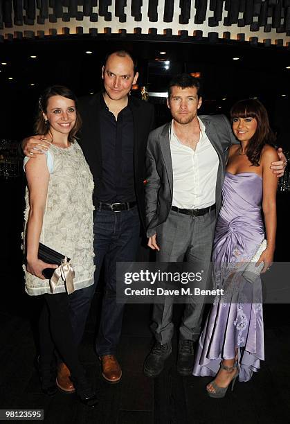 Louis Leterrier, Sam Worthington and Natalie Mark attend the afterparty following the World premiere of 'Clash Of The Titans' at Aqua on March 29,...