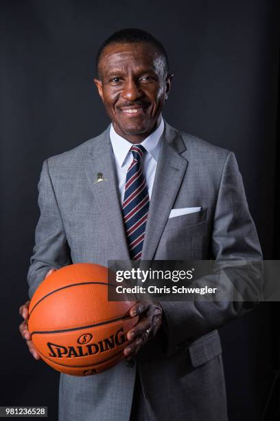 Detroit Pistons head coach, Dwane Casey poses for portraits at Little Caesars Arena on June 20, 2018 in Detroit, Michigan. NOTE TO USER: User...