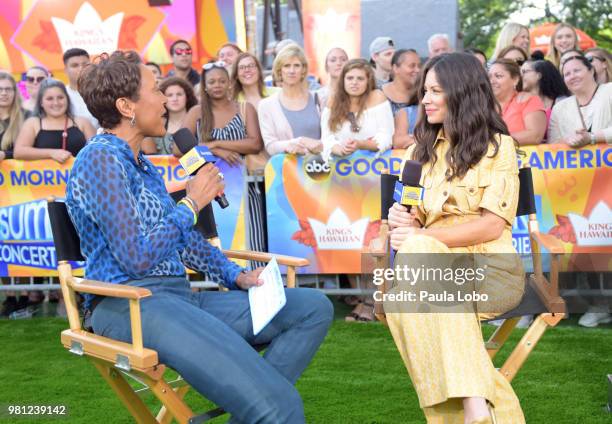 Evangeline Lilly is a guest on "Good Morning America," on Friday, June 22, 2018 airing on the Walt Disney Television via Getty Images Television...