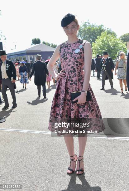 Eleanor Tomlinson attends day 4 of Royal Ascot at Ascot Racecourse on June 22, 2018 in Ascot, England.
