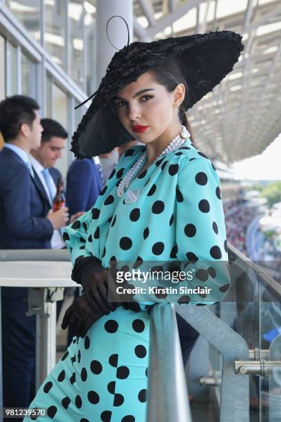 Doina Ciobanu attends day 4 of Royal Ascot at Ascot Racecourse on June 22, 2018 in Ascot, England.