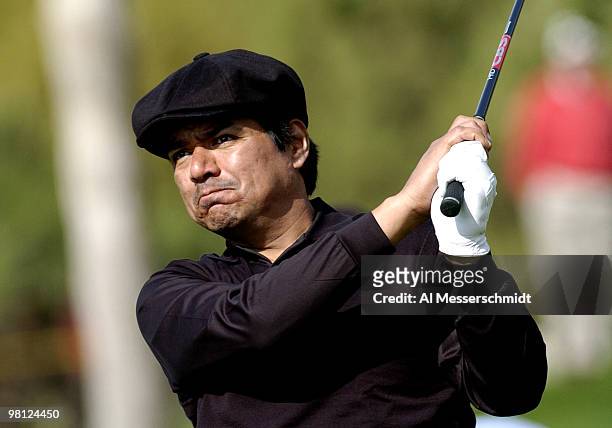 George Lopez competes at the 45th Bob Hope Chrysler Classic Pro Am at PGA West Country Club January 24, 2004.