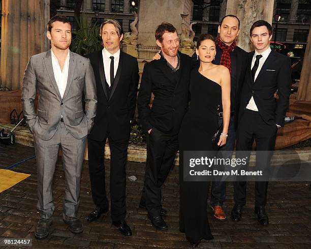 Sam Worthington, Mads Mikkelsen, Jason Flemyng, Alexa Davalos, Louis Letterier and Nicholas Hoult arrives at the World premiere of 'Clash Of The...