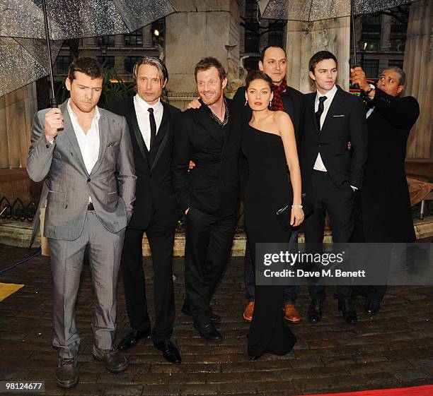 Sam Worthington, Mads Mikkelsen, Jason Flemyng, Alexa Davalos, Louis Leterier and Nicholas Hoult arrives at the World premiere of 'Clash Of The...